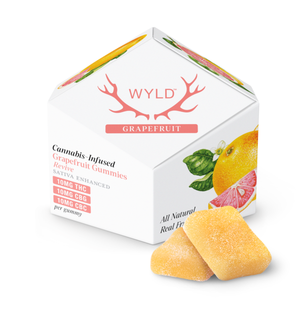 Wyld Uplifting Gummies (Grapefruit) 100mg THC, 100mg CBD, 100mg CBG