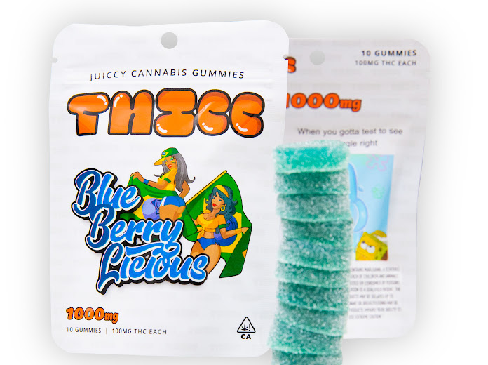 1000mg Blueberry THC Gummies new
