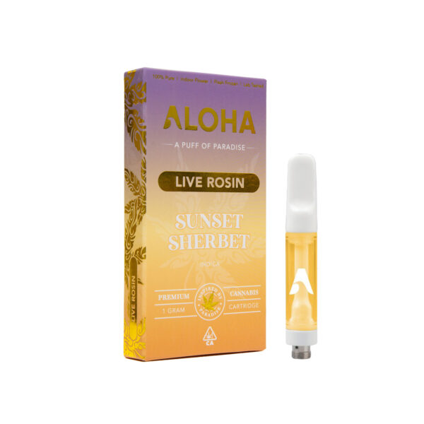 1g Live Rosin Sunset Sherbet Cartridge