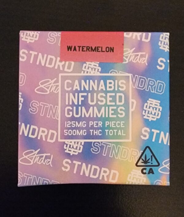 *new* Stndrd Indica 500mg thc Watermelon Gummy Box