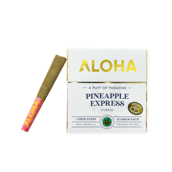 5 Infused .5g Premium Pineapple Express Pre-rolls (2.5 grams and .5 concentrate)(Hybrid)