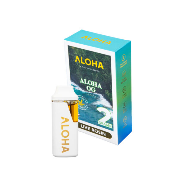2g Indica Aloha OG live rosin Disposable Pod