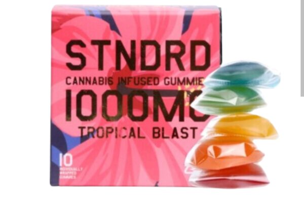 Stndrd Tropical 1000mg thc Hybrid Gummy Box - Image 2