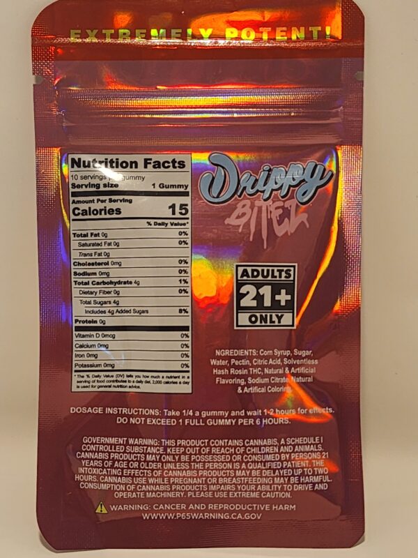 Drippy Hash Rosin Strawberry Bitez (200mg total) - Image 3