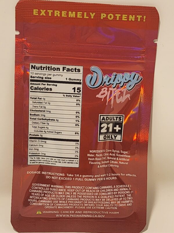 Drippy Hash Rosin Cherry Bitez (200mg total) - Image 2