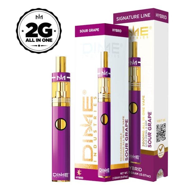 2g Dime Sour Grape all in one device (hybrid)