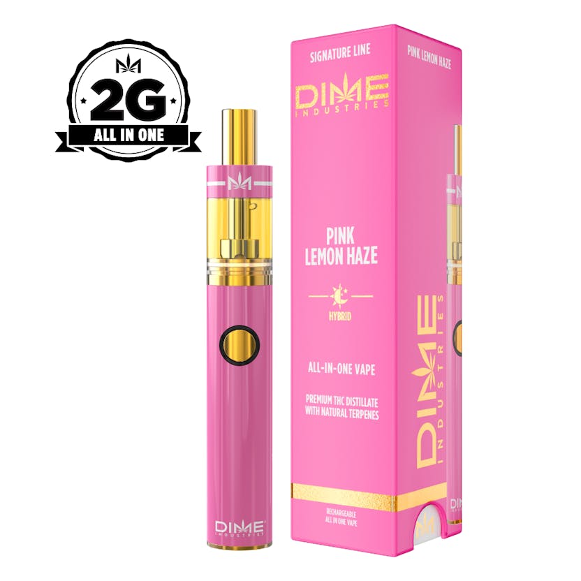 – Pink Lemon Haze – 2g Dime Disposable (Hybrid)(2 2g devices for $110)