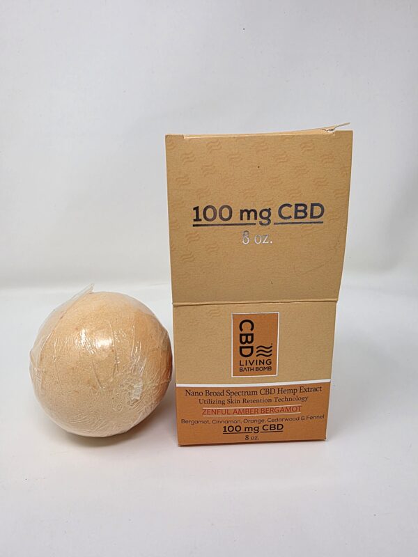 Amber Bergamot CBD Bath Bomb (100 mg cbd)