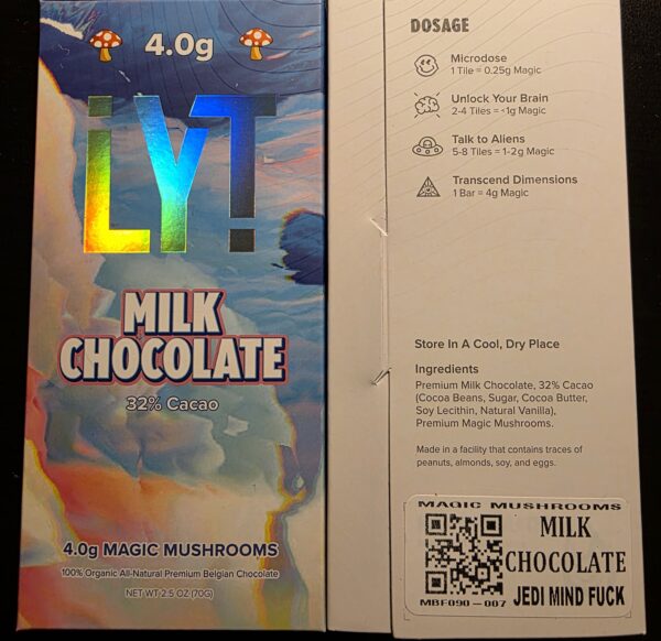 4g Milk Chocolate LYT Micro-dose Chocolate Bar