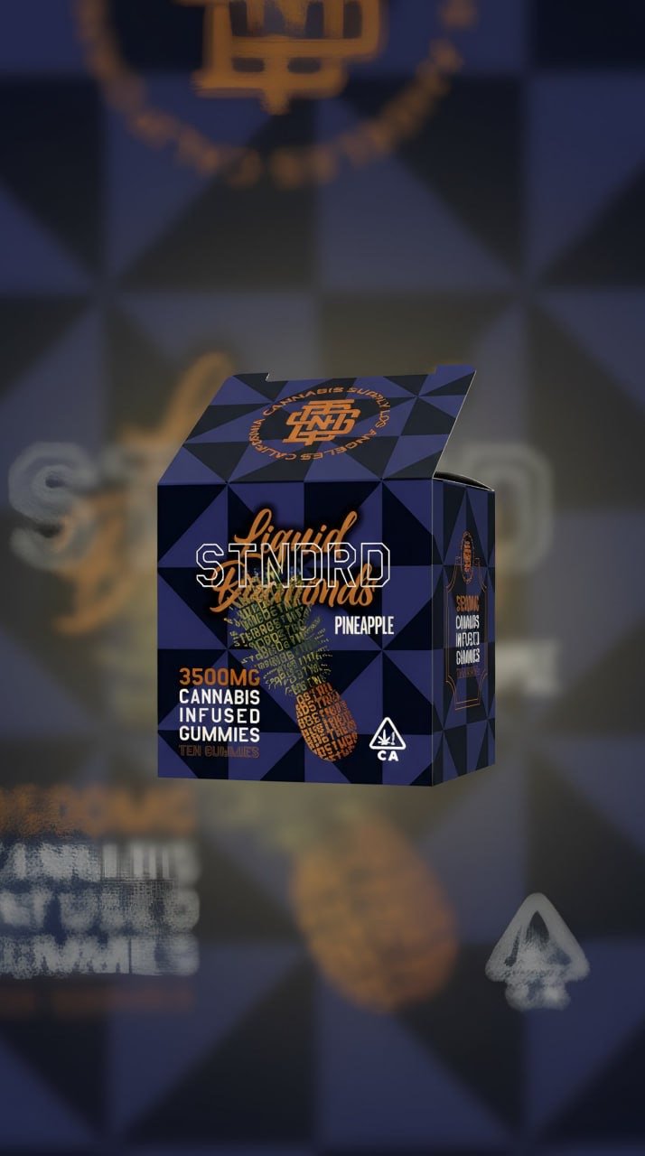 Pineapple Indica - Stndrd Gummy Box Liquid Diamond 3,500mg (350mg each gummy)