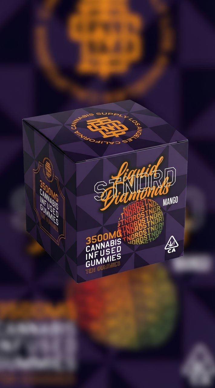Mango Indica - Stndrd Gummy Box Liquid Diamond 3,500mg (350mg each gummy)
