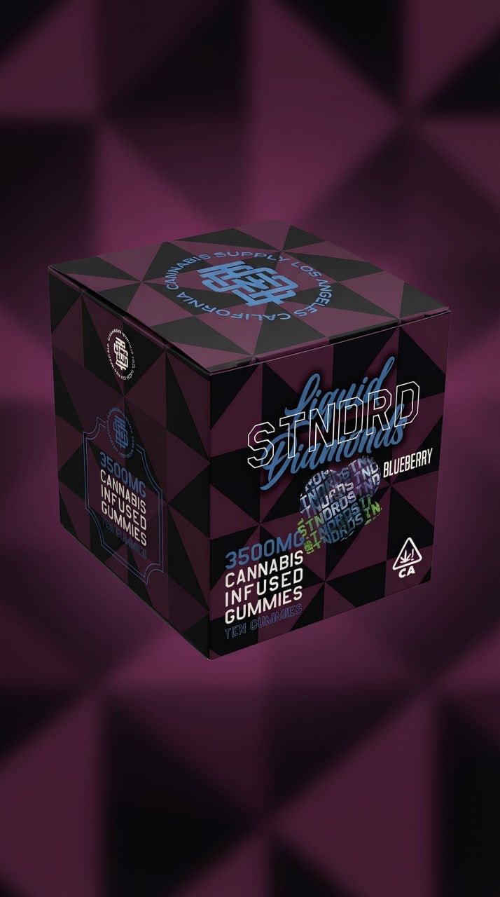 Blueberry Indica - Stndrd Gummy Box Liquid Diamond 3,500mg (350mg each gummy)