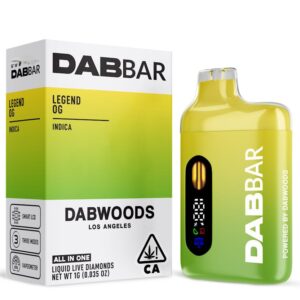 - Legend OG - 2g Dabwoods Dabbar Liquid Live Diamonds Disposable (indica)