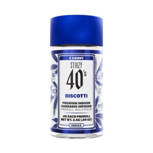 - Biscotti - Stiiizy Indica .5g infused preroll 5 pack