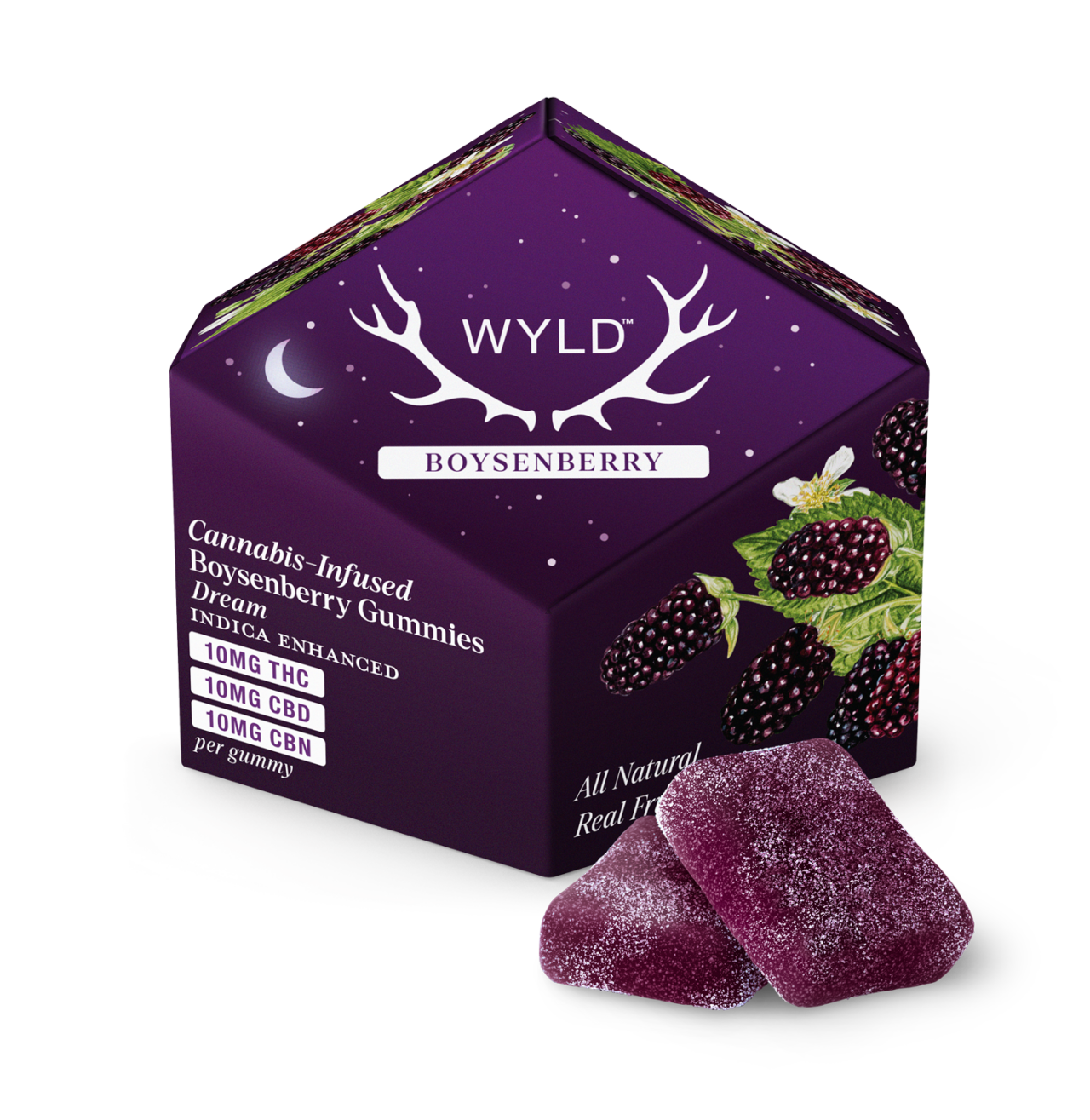 Wyld Sleep/Dream Gummies (Boysenberry) 100mg THC, 10mg CBN, 100mg CBD