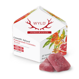 Wyld Restore Gummies (Pomegranate) 100mg THC, 100mg CBD