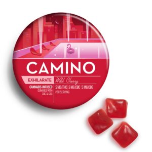 Camino Exhilerate Gummies (Wild Cherry) 100mg THC, 100mg CBC, 100mg CBG