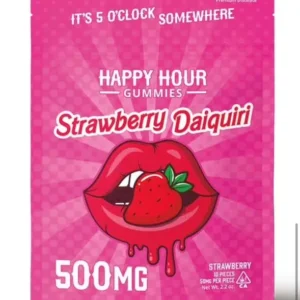 Strawberry Sativa - 500mg Happy Hour Gummies (25mg each gummy)