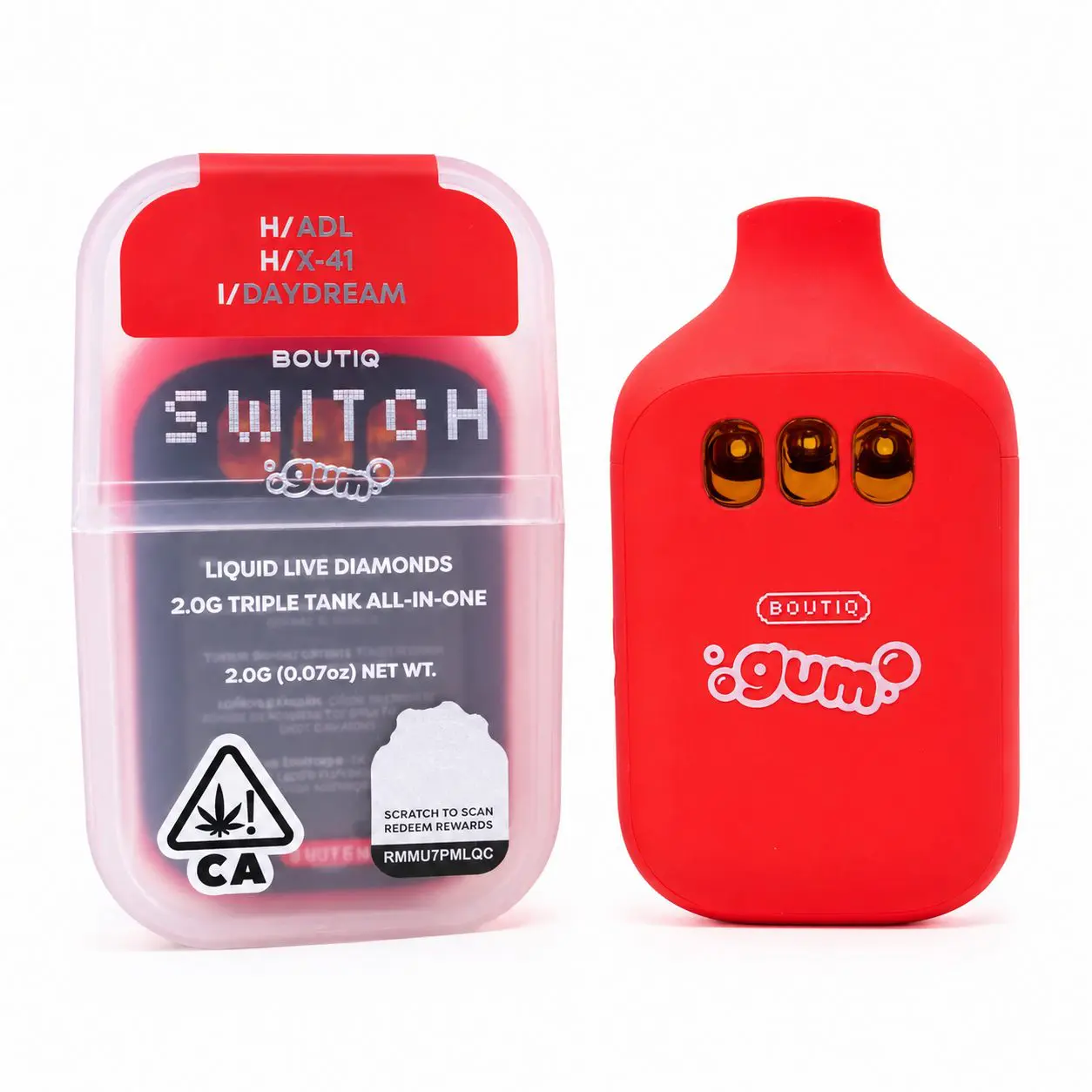 – ADL x X-41 x DayDream – New 2g Boutiq Switch V5 3 Flavor Disposable(H x H x I)