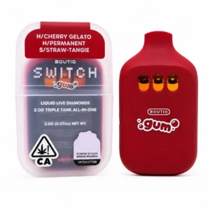 – Cherry Gelato x Permanent x Straw-Tangie – New 2g Boutiq Switch V5 3 Flavor Disposable(H x H x S)